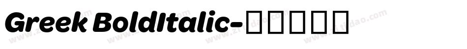 Greek BoldItalic字体转换